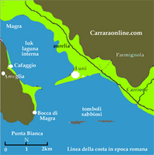 MAPPA Linea della costa in epoca romana