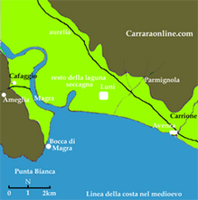 MAPPA Linea della costa nel medioevo